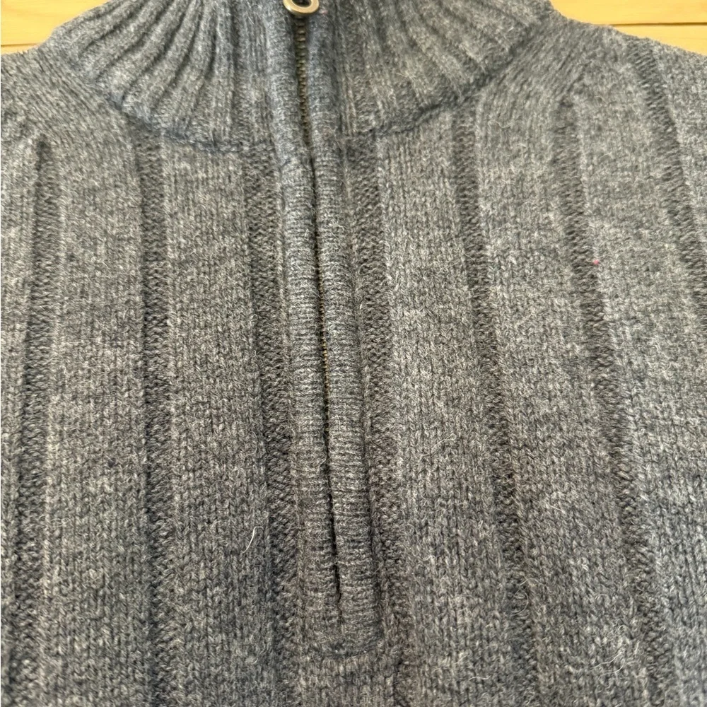 GAP Holiday 2003 Lambs' Wool Pullover Quarter Zip Ribbed Sweater / large